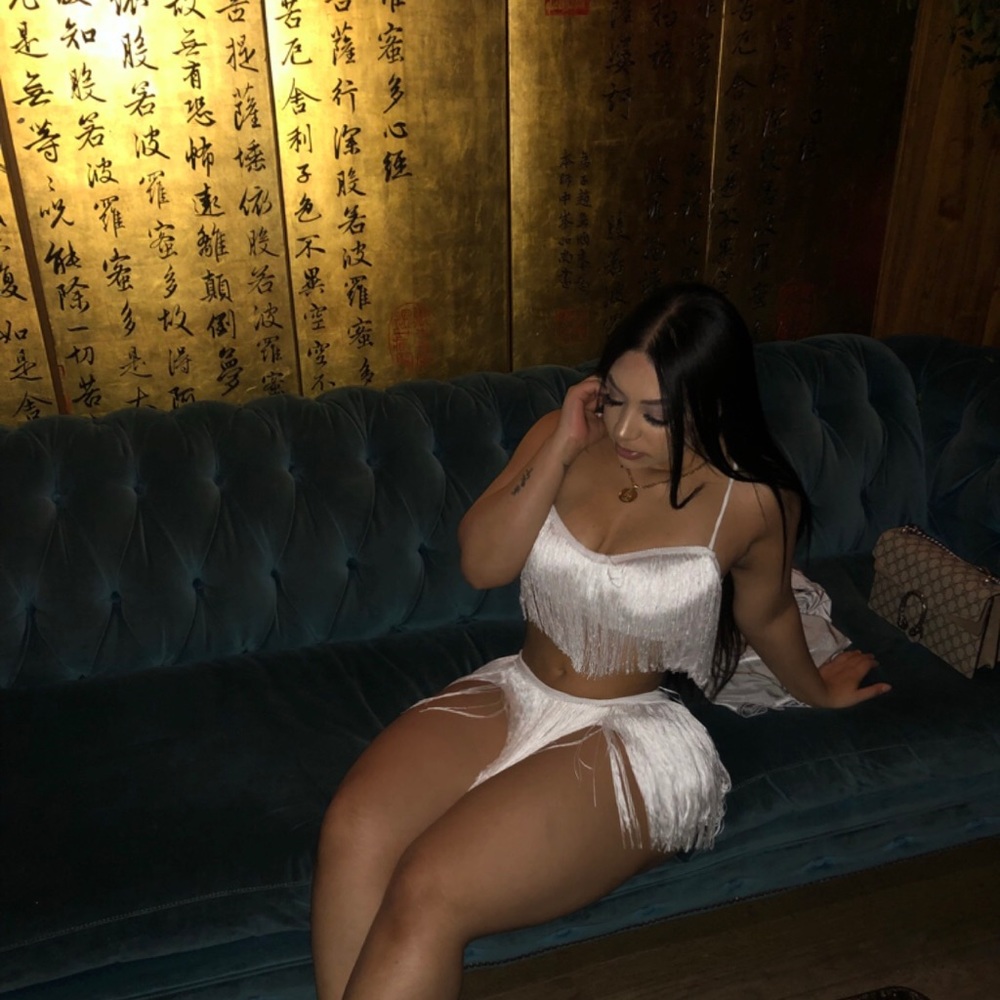 Fringe white stunning two piece set